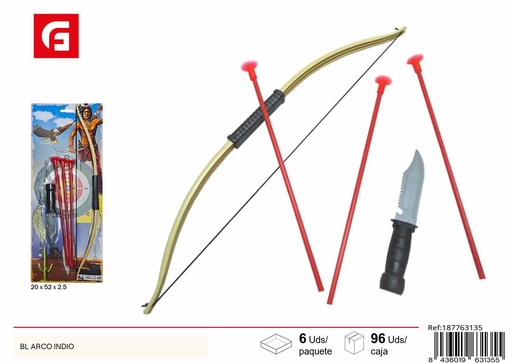 [187763135] Arco indio de juguete blister - Juguetes y sets para niños