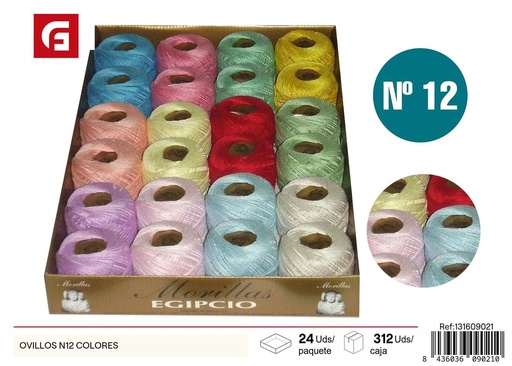 [131609021] Hilo ovillos N12 de colores - Mercería y hilo de costura