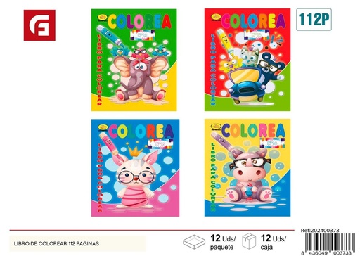 [202400373] Libro para colorear 112 páginas - Material escolar