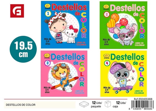 [202400468] Libro de colorear "Destellos de color" para creatividad