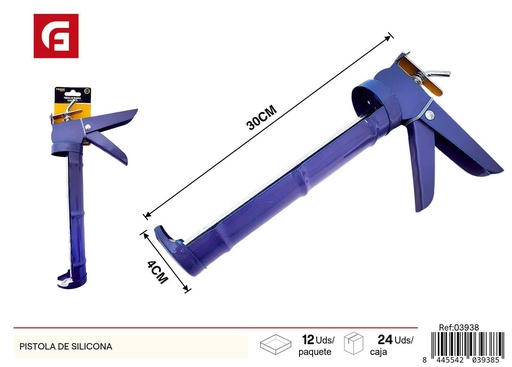 [03938] Pistola de silicona azul de 300 g - Herramientas de ferretería