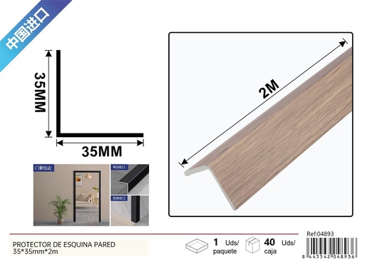 [04893] Protector de esquina de pared de fibra de bambú - Ferretería y protección de esquinas