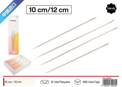 [30262] Agujas de coser 15 cm 4 pcs - Accesorios de costura