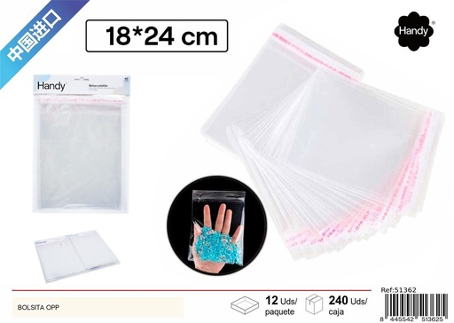 [51362] Bolsita OPP 18*24cm 40pcs - Envases para regalos