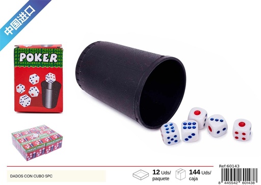 [60143] Dados con cubo 5 piezas - Juegos de mesa y entretenimiento