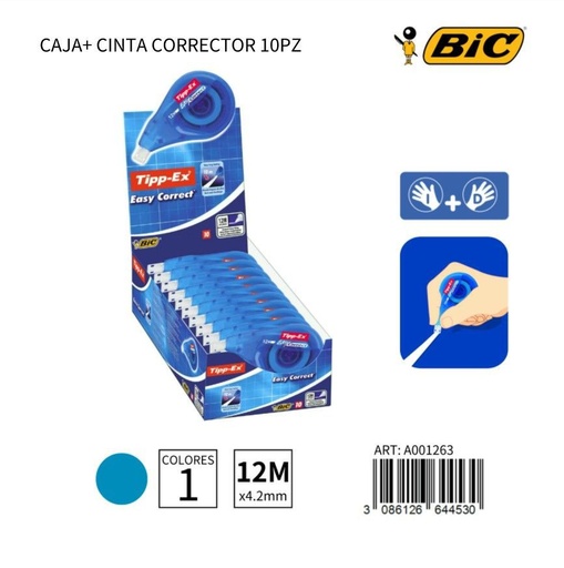 [A001263] Cinta correctora Tipp-Ex 12 m 4.2 mm - Material escolar