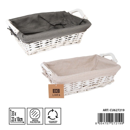 [0234710] Cesta rectangular con orejas para alimentos 33x23x10cm - Accesorios de cocina