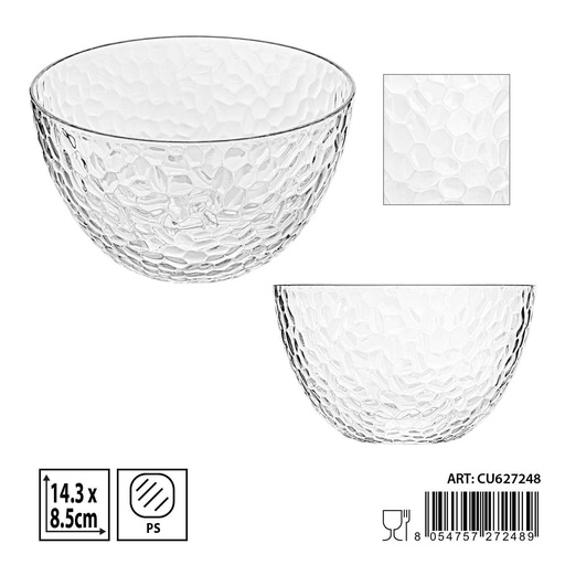 [0235199] Cuenco de plástico con textura 14.3 x 8.5 cm - Cocina Vajilla Bowl