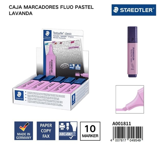 [A001811] Marcadores fluorescent survey 1/5 mm 10 pcs lavanda - Artículos de oficina