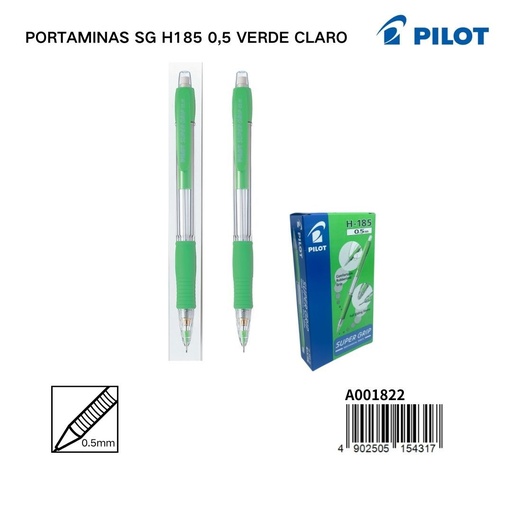 [A001822] Portaminas Pilot SG H185 0.5 mm color verde claro - Papelería y artículos de escritura