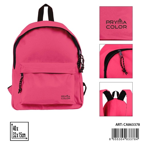 [0235538] Mochila rosa fluorescente 40x31x15 cm - Mochilas y útiles escolares