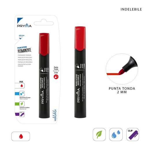 [0151362] Marcador redondo 2 mm rojo - Material de escritura y dibujo