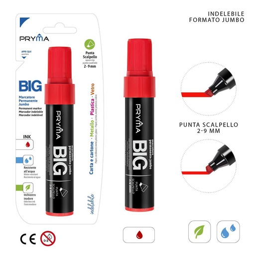 [0215697] Marcador extragrueso rojo 9mm - Herramientas de escritura