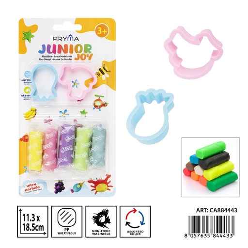 [0234574] Plastilina 10g 5pz + herramientas 2pz - Materiales para manualidades y niños