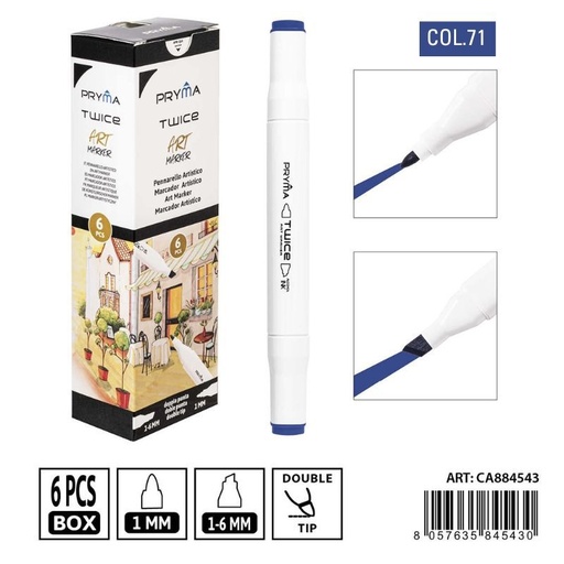 [0234969] Rotulador de doble punta 2-5/3mm color 71 - Artículos de escritura