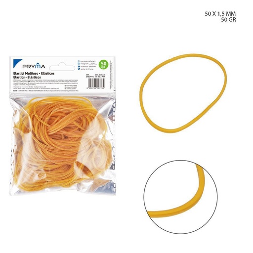 [0230541] Goma elástica multiusos 5x0.15 cm 50 gr - Accesorios de oficina
