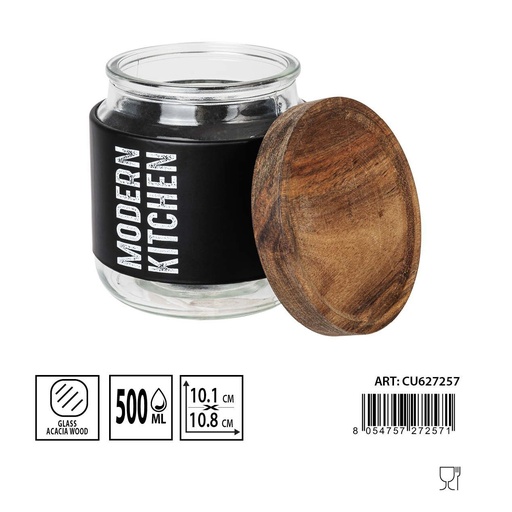 [0235316] Bote de vidrio 10.1X10.8 cm 500 ml - Envases de vidrio