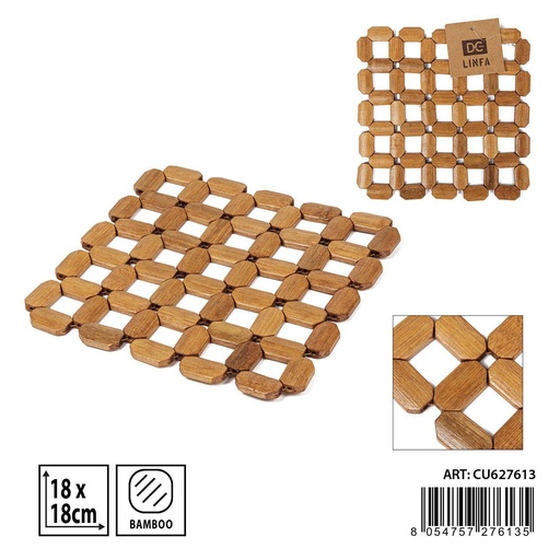 [0235323] Salvamantel de bambú 18x18 cm - Accesorios de cocina