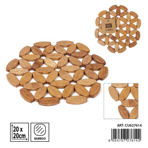 [0235324] Salvamantel de bambú 20x20 cm - Accesorios de cocina