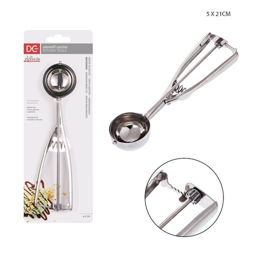 [0148352] Cucharón para helado cromado 5x21 cm - Utensilios de cocina