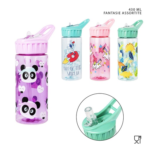 [0221670] Botella de agua de plástico 430ML - Accesorios de cocina y botellas