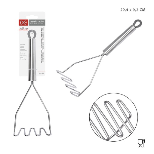 [0225128] Presa de patatas acero 29.4 x 9.2 cm - Utensilios de cocina