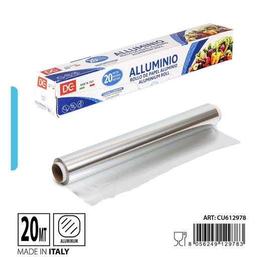 [0237531] Papel aluminio 20 metros - Utensilios de cocina y accesorios desechables