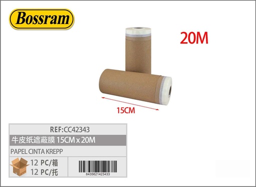 [201242343] Papel de krepp 15 cm x 20 m cinta krep - Materiales de enmascarado