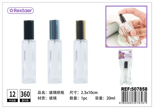 [507858] Botella de spray de vidrio (20 ml) - Accesorios de belleza