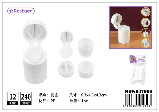 [507959] Pastillero 6.3 x 4.2 x 4.2 cm - Accesorios de belleza