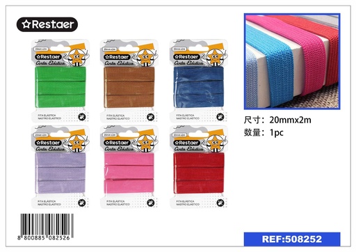 [508252] Elástico de colores 20mmx2m - Materiales de costura y accesorios