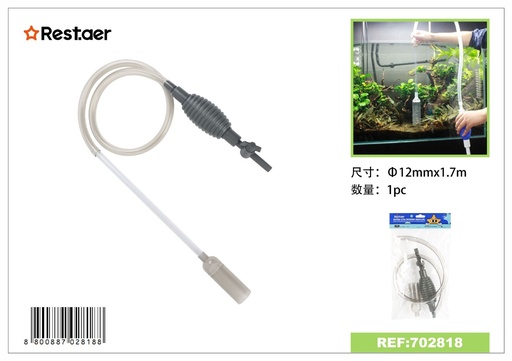 [702818] Sifón con bomba manual 1.7 m - Accesorios para acuarios