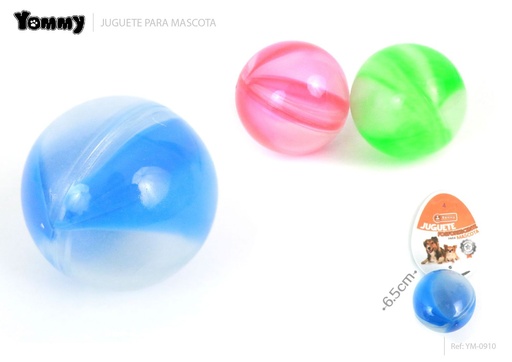 [YM0910] Bola de masticar luminosa para perros 6.5 cm - Accesorios para mascotas