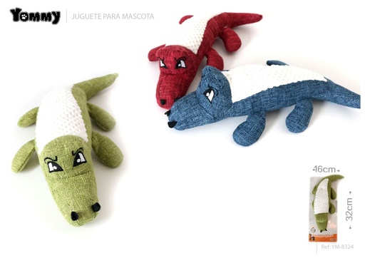 [YM8324] Juguete de peluche cocodrilo 32x12cm - Productos para mascotas