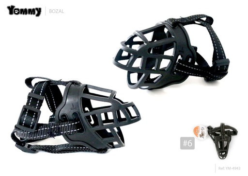 [YM4943] Bozal TPR reflejante 6# - Accesorios para mascotas