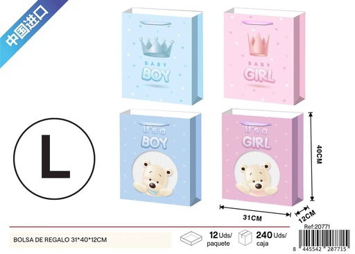 [20771] Bolsa de regalo con impresión plana grande 31*40*12cm - Nuevos productos y bolsas
