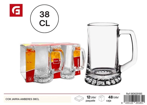 [180629185] Jarra de vidrio Cok Amberes de 38 cl - Vidrio y cerámica