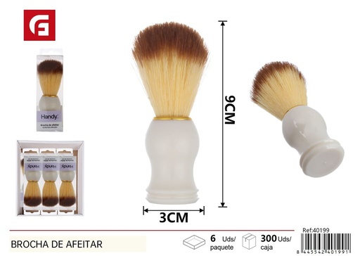 [40199] Brocha de afeitar con mango plástico negro - productos de cuidado personal