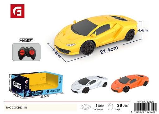 [187762622]  Auto remoto R/C 1:18 - Juguetes para niños