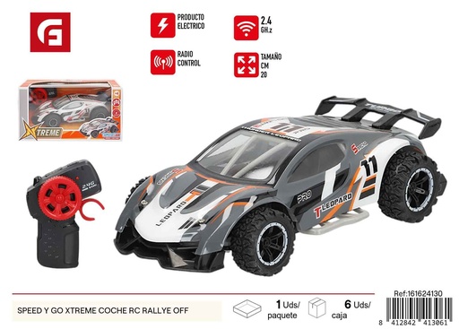 [161624130] Coche RC rally off Speed y Go - Diversión a control remoto para niños