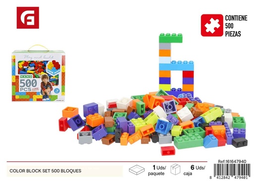 [161647940] Set de bloques de construcción coloridos 500 piezas - Juguetes educativos
