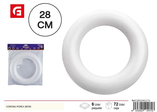 [201241171] Corona de espuma 28cm - Materiales para manualidades y decoraciones