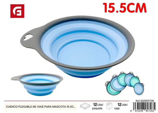 [302905726] Cuenco plegable de viaje para mascota 15.5cm - Comederos y accesorios para mascotas