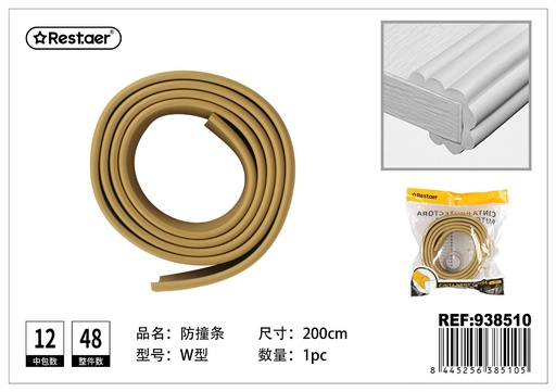[938510] Cinta protectora autoadhesiva W color madera - Accesorios de ferretería y protección de muebles