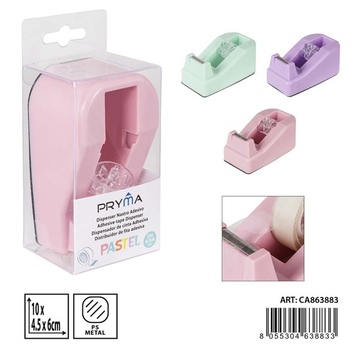 [0237415] Dispensador de cinta adhesiva 10x4.5x6 cm - Material de oficina