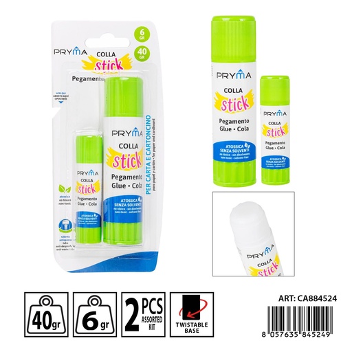 [0234841] Pegamento en barra Pryma 40g + 6g - Adhesivos escolares y manualidades