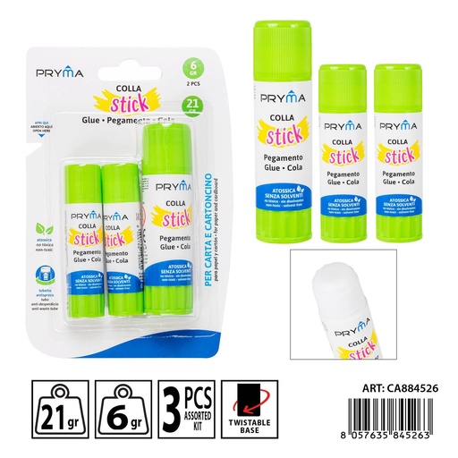 [0234842] Pegamento en barra 21g + 6g 3 pcs - Adhesivos y pegamentos