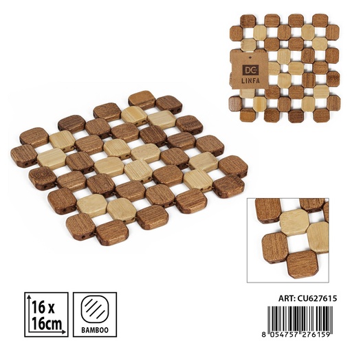 [0235325] Salvamantel de bambú 16x16 cm - Accesorios para cocina y mesa