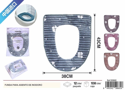 [50681] Funda para asiento de inodoro con velcro - Accesorios de baño y fontanería