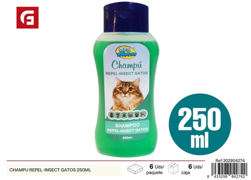 [302904274] Champú repelente insectos gatos 250ml - Accesorios de belleza para mascotas